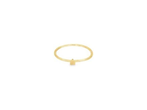 18K Yellow Gold Minimal Star Ring